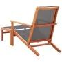 Garden chair with gray textilene eucalyptus wood footrest by vidaXL, Garden chairs - Ref: Foro24-48696, Price: 114,32 €, Disc...