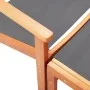 Garden chair with gray textilene eucalyptus wood footrest by vidaXL, Garden chairs - Ref: Foro24-48696, Price: 114,32 €, Disc...