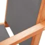 Garden chair with gray textilene eucalyptus wood footrest by vidaXL, Garden chairs - Ref: Foro24-48696, Price: 114,32 €, Disc...