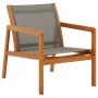 Garden chair solid eucalyptus wood and gray textilene by vidaXL, Garden chairs - Ref: Foro24-48697, Price: 107,85 €, Discount: %