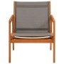 Silla de jardín madera maciza de eucalipto y textilene gris de vidaXL, Sillas de jardín - Ref: Foro24-48697, Precio: 95,97 €