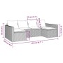 Set de muebles de jardín 2 pzas y cojines ratán sintético negro