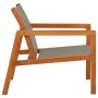 Garden chair solid eucalyptus wood and gray textilene by vidaXL, Garden chairs - Ref: Foro24-48697, Price: 107,85 €, Discount: %