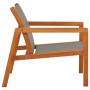 Silla de jardín madera maciza de eucalipto y textilene gris de vidaXL, Sillas de jardín - Ref: Foro24-48697, Precio: 95,97 €