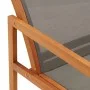 Garden chair solid eucalyptus wood and gray textilene by vidaXL, Garden chairs - Ref: Foro24-48697, Price: 107,85 €, Discount: %