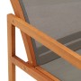 Silla de jardín madera maciza de eucalipto y textilene gris de vidaXL, Sillas de jardín - Ref: Foro24-48697, Precio: 95,97 €