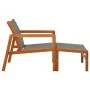 Garden chair with gray textilene eucalyptus wood footrest by vidaXL, Garden chairs - Ref: Foro24-48698, Price: 149,57 €, Disc...