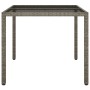 Mesa de comedor de jardín Gris 90 x 90 x 75 cm Poliratán