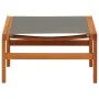 Garden chair with gray textilene eucalyptus wood footrest by vidaXL, Garden chairs - Ref: Foro24-48698, Price: 149,57 €, Disc...