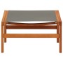 Silla de jardín con reposapiés madera eucalipto textilene gris de vidaXL, Sillas de jardín - Ref: Foro24-48698, Precio: 133,5...