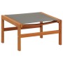 Silla de jardín con reposapiés madera eucalipto textilene gris de vidaXL, Sillas de jardín - Ref: Foro24-48698, Precio: 133,5...