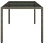 Mesa de comedor de jardín Gris 190 x 90 x 75 cm Poliratán