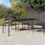 Mesa de comedor de jardín Gris 250 x 100 x 75 cm Poliratán