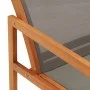 Garden chair with gray textilene eucalyptus wood footrest by vidaXL, Garden chairs - Ref: Foro24-48698, Price: 149,57 €, Disc...