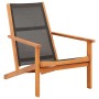 Silla de jardín madera maciza de eucalipto y textilene negro de vidaXL, Sillas de jardín - Ref: Foro24-48699, Precio: 87,11 €