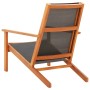 Silla de jardín madera maciza de eucalipto y textilene negro de vidaXL, Sillas de jardín - Ref: Foro24-48699, Precio: 87,11 €