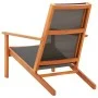 Solid eucalyptus wood garden chair with black textilene. by vidaXL, Garden chairs - Ref: Foro24-48699, Price: 94,74 €, Discou...