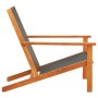 Silla de jardín madera maciza de eucalipto y textilene negro de vidaXL, Sillas de jardín - Ref: Foro24-48699, Precio: 87,11 €