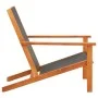 Solid eucalyptus wood garden chair with black textilene. by vidaXL, Garden chairs - Ref: Foro24-48699, Price: 94,74 €, Discou...