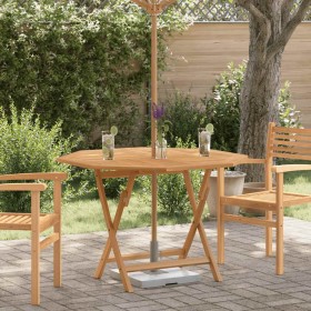 Mesa de jardín plegable madera maciza de teca 110x110x75 cm