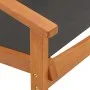 Solid eucalyptus wood garden chair with black textilene. by vidaXL, Garden chairs - Ref: Foro24-48699, Price: 94,74 €, Discou...