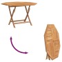 Mesa de jardín plegable madera maciza de teca 110x110x75 cm