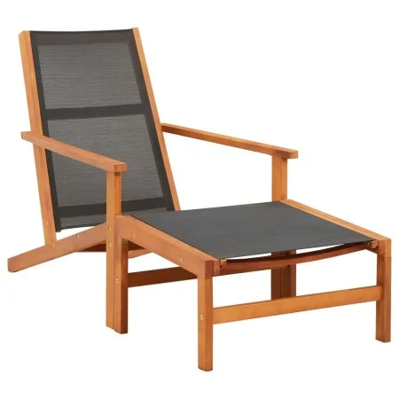 Gartenstuhl mit Eukalyptusholz und Textilene-Fußstütze von vidaXL, Gartenstühle - Ref: Foro24-48700, Preis: 122,85 €, Rabatt: %
