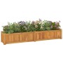Arriate de madera maciza de teca 150x30x25 cm en Maceteros y jardineras | Comprar online en Foro24