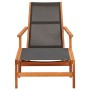 Garden chair with eucalyptus wood and textilene footrest by vidaXL, Garden chairs - Ref: Foro24-48700, Price: 122,91 €, Disco...