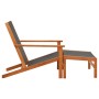 Gartenstuhl mit Eukalyptusholz und Textilene-Fußstütze von vidaXL, Gartenstühle - Ref: Foro24-48700, Preis: 124,91 €, Rabatt: %