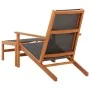 Garden chair with eucalyptus wood and textilene footrest by vidaXL, Garden chairs - Ref: Foro24-48700, Price: 122,85 €, Disco...