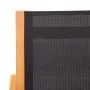 Silla de jardín madera maciza de eucalipto y textilene negro de vidaXL, Sillas de jardín - Ref: Foro24-48701, Precio: 97,26 €...