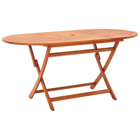 Folding garden table made of solid eucalyptus wood 160x85x74 cm by vidaXL, Garden tables - Ref: Foro24-48703, Price: 143,78 €...