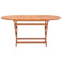 Folding garden table made of solid eucalyptus wood 160x85x74 cm by vidaXL, Garden tables - Ref: Foro24-48703, Price: 153,13 €...