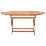 Folding garden table made of solid eucalyptus wood 160x85x74 cm by vidaXL, Garden tables - Ref: Foro24-48703, Price: 143,78 €...