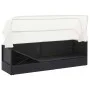 Garden sofa with black synthetic rattan canopy by vidaXL, Loungers - Ref: Foro24-49393, Price: 196,60 €, Discount: %