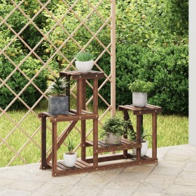 Soporte para flores madera maciza de abeto 90x25x73,5 cm