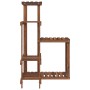 Soporte para flores de madera maciza abeto 62,5x61,5x101,5 cm