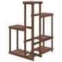 Soporte para flores de madera maciza abeto 62,5x61,5x101,5 cm