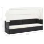 Garden sofa with black synthetic rattan canopy by vidaXL, Loungers - Ref: Foro24-49393, Price: 196,60 €, Discount: %