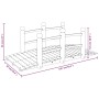 Puente de jardín con barandillas madera de abeto 150x67x56cm