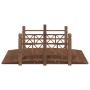 Puente de jardín con barandillas madera de abeto 150x67x56cm