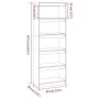 Estantería/divisor de espacios madera de pino 60x30x167,5 cm de vidaXL, Librerías y estanterías - Ref: Foro24-808173, Precio:...