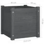 Pflanzgefäß aus massivem Kiefernholz grau 40x40x40 cm von vidaXL, Töpfe und Pflanzgefäße - Ref: Foro24-810538, Preis: 47,34 €...