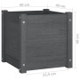 Pflanzgefäß aus massivem Kiefernholz grau 40x40x40 cm von vidaXL, Töpfe und Pflanzgefäße - Ref: Foro24-810538, Preis: 48,00 €...