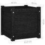 Jardinera de madera maciza de pino negro 40x40x40 cm de vidaXL, Maceteros y jardineras - Ref: Foro24-810542, Precio: 40,81 €