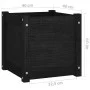 Jardinera de madera maciza de pino negro 40x40x40 cm de vidaXL, Maceteros y jardineras - Ref: Foro24-810542, Precio: 40,81 €,...