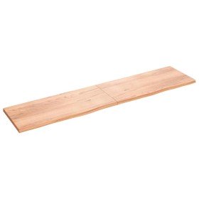 Estante pared madera roble tratada marrón claro 220x50x(2-4) cm en Estantes y estanterías | Comprar online en Foro24