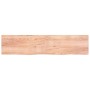 Estante pared madera roble tratada marrón claro 220x50x(2-4) cm