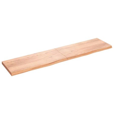 Estante pared madera roble tratada marrón claro 220x50x(2-6) cm en Estantes y estanterías | Comprar online en Foro24
